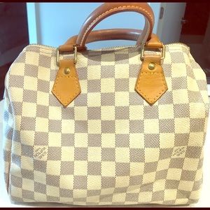 Louis Vuitton Speedy 25 Damier Azur Authentic